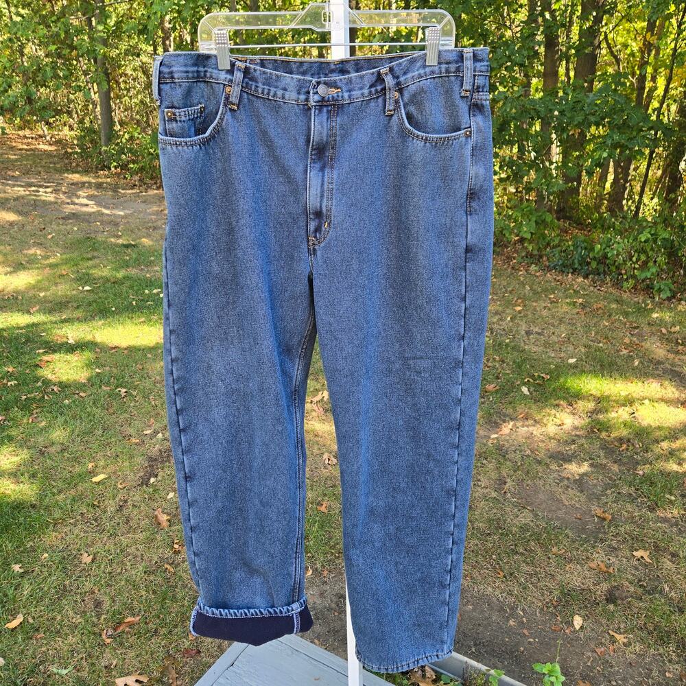 Full Blue Men's Jeans Fleece Lined Outdoor Workwear HB003 Bonded size 40x30